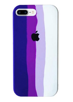 Чехол silicone rainbow case для iphone 7 plus (04) purple rainbow