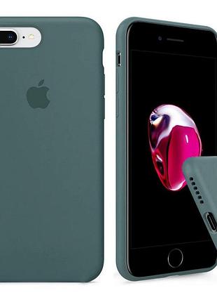 Чохол silicone full case для iphone 7 plus pine green зелений