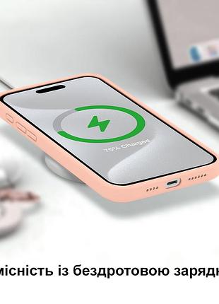 Чехол kassel silicone full case protective для iphone 14 pro max с микрофиброй оранжевый grapefruit 8