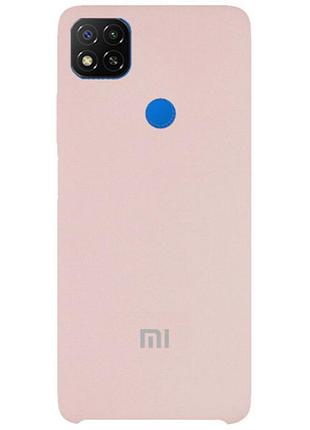 Чехол silicone case premium для xiaomi redmi 9c pink sand (18) пудра