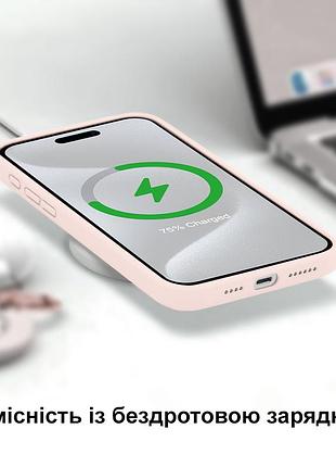 Чехол kassel silicone full case protective для iphone 14 pro max с микрофиброй розовый chalk pink 8
