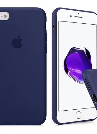 Чохол silicone full case для iphone 7 dark blue темно-синій