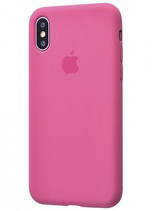 Чехол silicone case для iphone x/xs dragon fruit малиновый