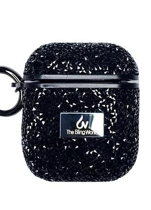 Чехол diamond case на airpods black (03)