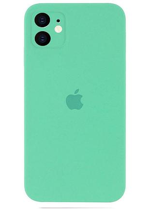 Чохол silicone full case camera square (квадратні) для iphone 11 spearmint (35) м'ятний
