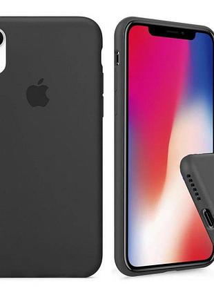 Чехол silicone full case для iphone xr dark grey темно серый
