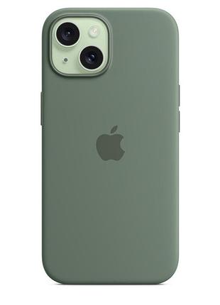 Чехол silicone case with magsafe для iphone 15 - cypress