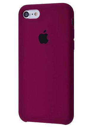 Чехол silicone case для iphone 7 marsala марсала