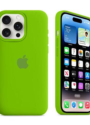 Чохол kassel silicone full case protective для iphone 14 pro з мікрофіброю зелений green