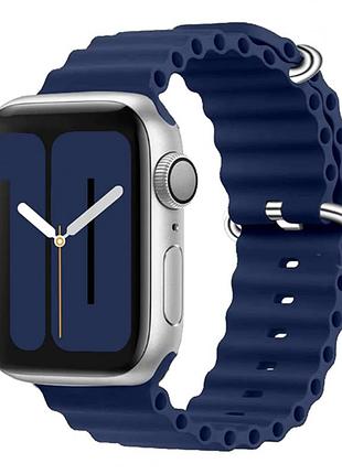 Ремешок для apple watch ocean band 38mm/40mm/41mm (midnight blue) cиний