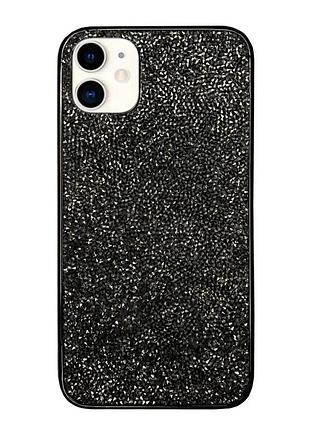Чохол silicone diamond the bling world case для iphone 12 (02) black чорний