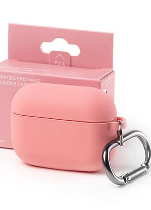 Чехол silicone case color box (карабін) для airpods pro 2 - pink