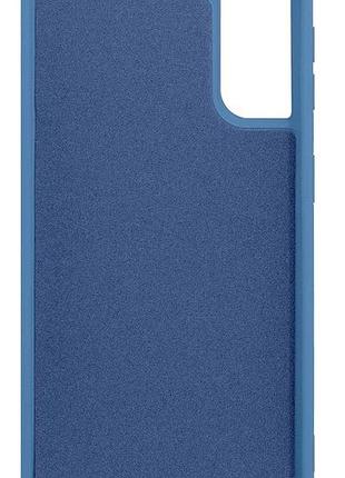 Чехол silicone case camera protective для samsung s22 plus (10) cиний azure 3