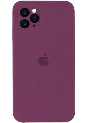 Чехол silicone full case camera square (квадратные) для iphone 11 pro marsala (33) марсала