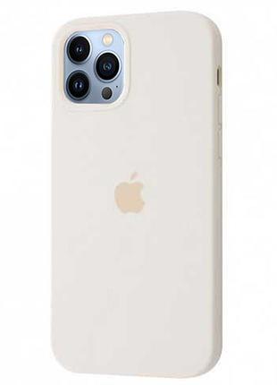 Чохол silicone full case для iphone 14 pro antique white (19) бежевий