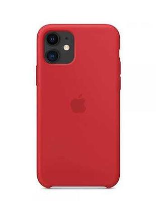 Чехол silicone case для iphone 11 camelia светло красный
