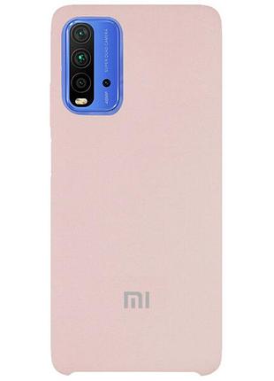 Чехол silicone case premium для xiaomi redmi 9t pink sand (18) пудра