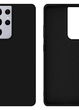 Чехол silicone case camera protective для samsung s22 ultra (03) черный black