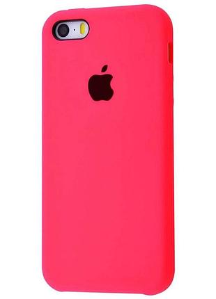 Чохол silicone case для iphone 5/5s (031) shiny pink яскраво рожевий