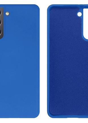 Чехол silicone case camera protective для samsung s21 (26) ярко синий neon blue