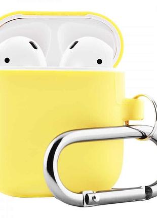 Чехол silicone case carabine для airpods flash (10) желтый