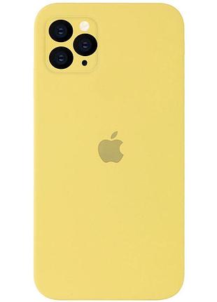 Чехол silicone full case camera square (квадратные) для iphone 11 pro max yellow (07) желтый
