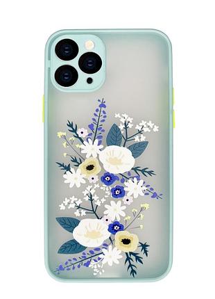 Чехол противоударный для iphone 11 pro max (01) flowers цветы цветы
