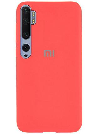 Чехол silicone case premium для xiaomi mi note10 coral (12) коралловый
