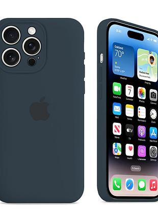 Чехол с защитой камеры kassel silicone camera protective для iphone 13 pro (70) синий abyss blue