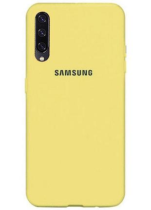 Чехол silicone case для samsung premium a50 flash (06) лимонный