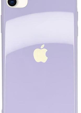 Чохол скляний glass case для iphone 11 (08) lilac ліловий