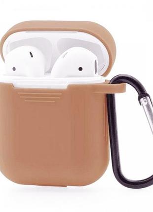 Чехол silicone case soft для airpods brown (42) коричневый
