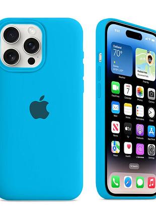 Чохол kassel silicone full case protective для iphone 14 pro max з мікрофіброю синій blue