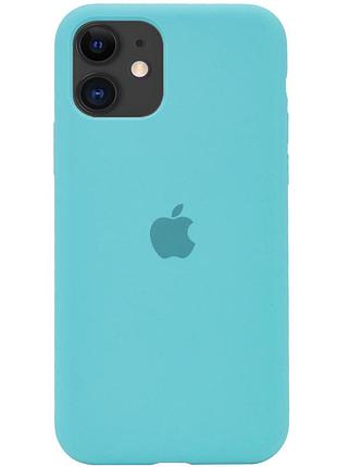 Чехол silicone case для iphone 11 sea blue бирюза