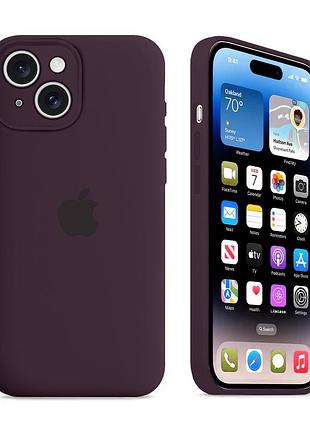 Чехол с защитой камеры kassel silicone camera protective для iphone 15 (71) фиолетовый elderberry