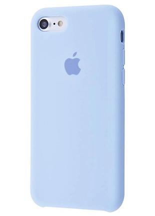 Чехол silicone case для iphone 7 lilac cream голубой