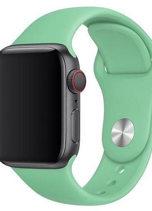 Силиконовый ремешок для apple watch 38mm/40mm/41mm spearmint мятный