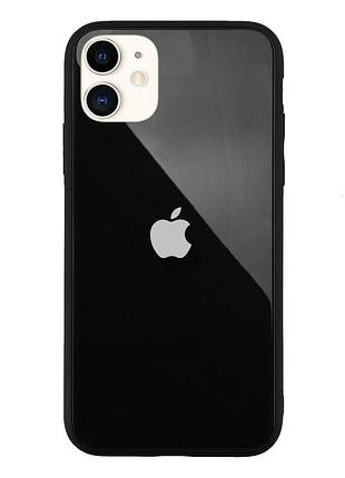 Чохол скляний glass case для iphone 11 (04) black чорний