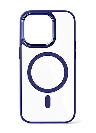 Чехол crystal shadow with magsafe для iphone 12/12 pro - dark blue
