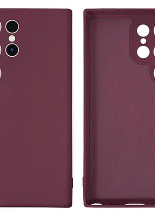 Чехол silicone case camera protective для samsung s23 ultra (23) марсала marsala