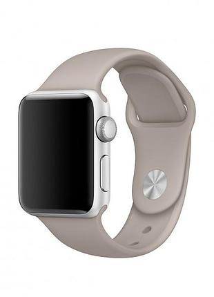 Силиконовый ремешок для apple watch 42mm/44mm/45mm pebble серый