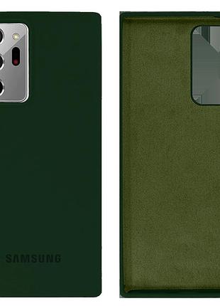 Чохол силіконовий full протиударний premium для samsung note 20ultra (22) dark green темно-зелений