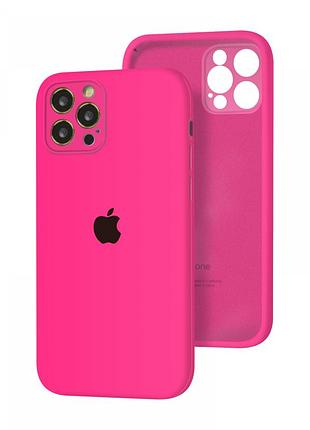 Чехол silicone full case camera protective для iphone 13 pro max barbie pink (31) ярко розовый