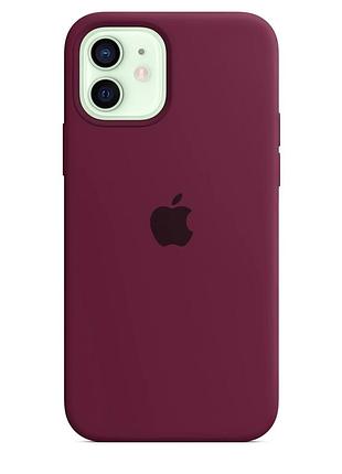 Чехол silicone case для iphone 12 mini marsala марсала
