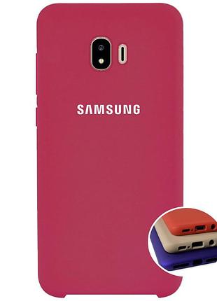 Чехол silicone full case для samsung j2 pro 2018 (23) rose red бордовый