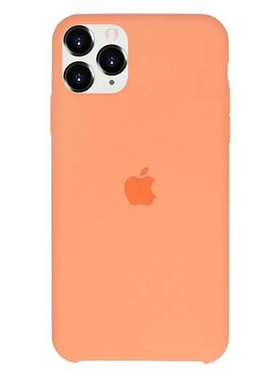 Чохол silicone case для iphone 11 pro max peach персиковий