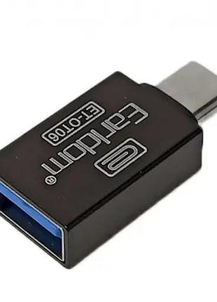 Переходник earldom et-ot06 otg usb-type-c (черный)