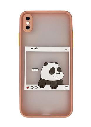 Чехол противоударный для iphone xs max (09) panda панда