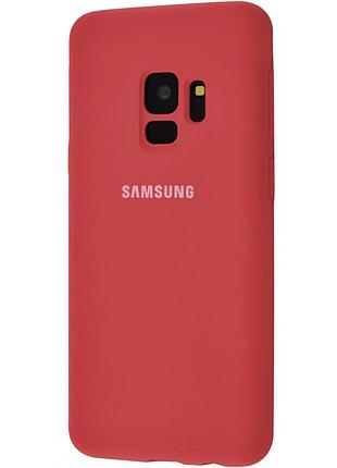 Чохол silicone case для samsung premium s9 plus camelia (15) світло-червоний