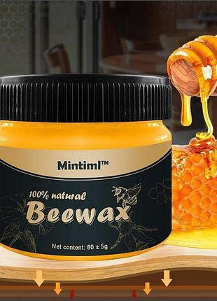 Полироль восковая для мебели beewax 80 г натуральный воск для защиты и ухода за деревянными поверхностями